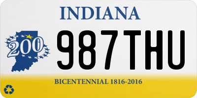 IN license plate 987THU