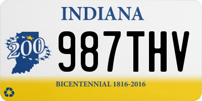 IN license plate 987THV