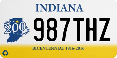 IN license plate 987THZ