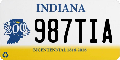 IN license plate 987TIA