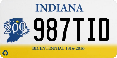 IN license plate 987TID