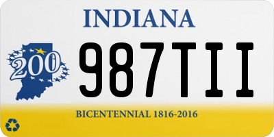 IN license plate 987TII