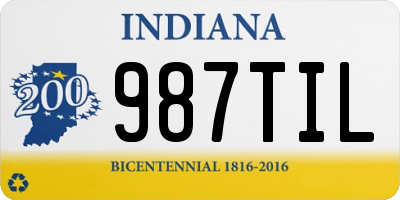 IN license plate 987TIL