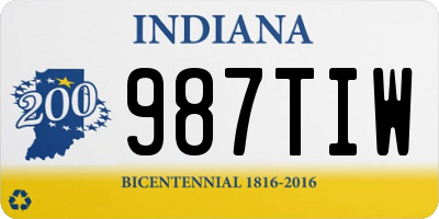 IN license plate 987TIW