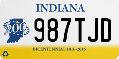 IN license plate 987TJD