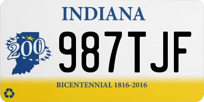 IN license plate 987TJF