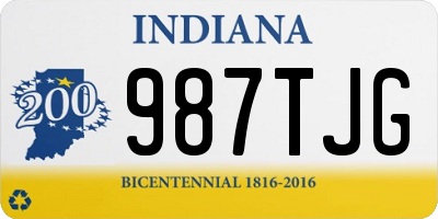 IN license plate 987TJG