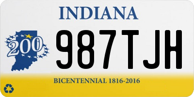 IN license plate 987TJH