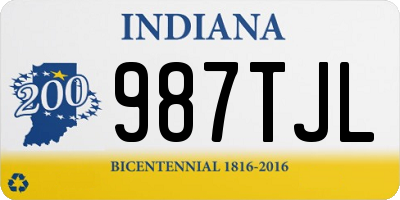 IN license plate 987TJL