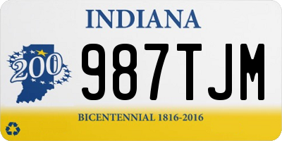 IN license plate 987TJM