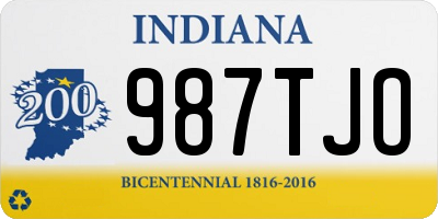 IN license plate 987TJO