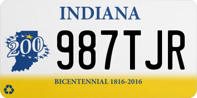 IN license plate 987TJR