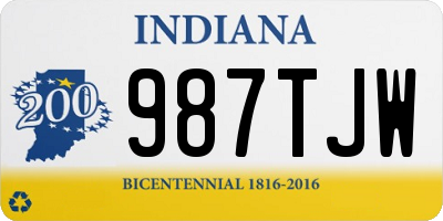 IN license plate 987TJW