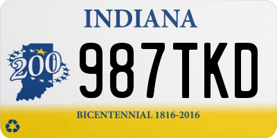 IN license plate 987TKD