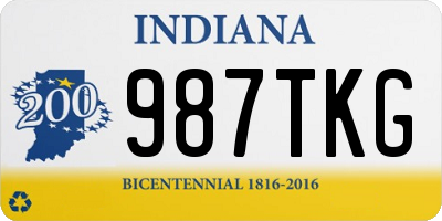 IN license plate 987TKG