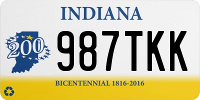 IN license plate 987TKK