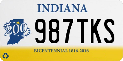 IN license plate 987TKS