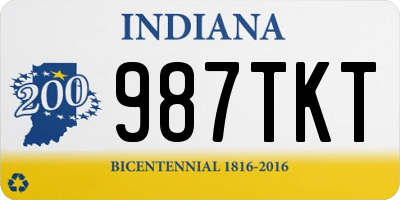 IN license plate 987TKT