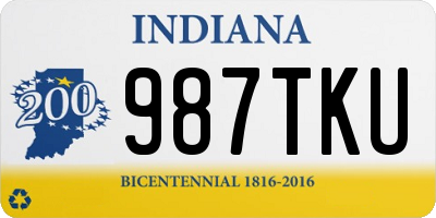 IN license plate 987TKU