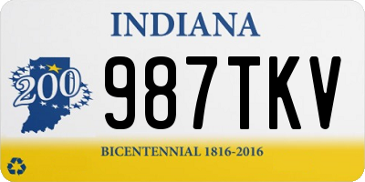 IN license plate 987TKV