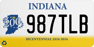 IN license plate 987TLB