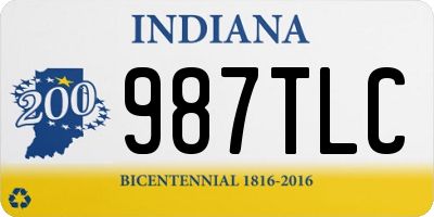 IN license plate 987TLC