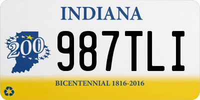 IN license plate 987TLI