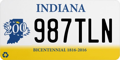 IN license plate 987TLN