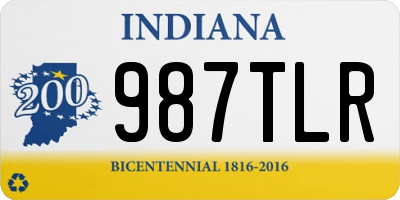 IN license plate 987TLR