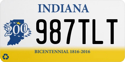 IN license plate 987TLT