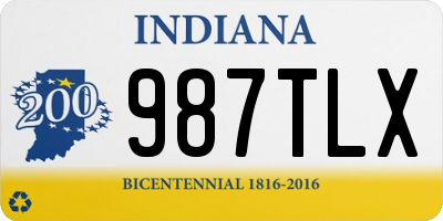 IN license plate 987TLX