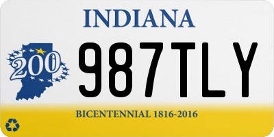 IN license plate 987TLY