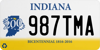 IN license plate 987TMA