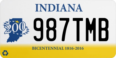 IN license plate 987TMB