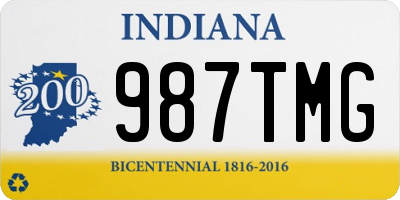 IN license plate 987TMG