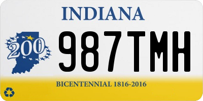 IN license plate 987TMH