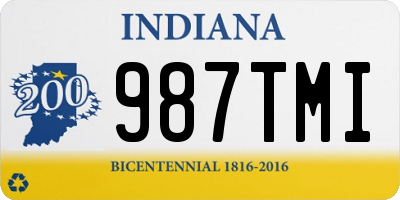 IN license plate 987TMI