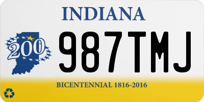 IN license plate 987TMJ