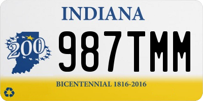 IN license plate 987TMM