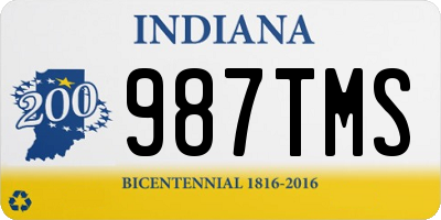 IN license plate 987TMS