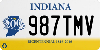 IN license plate 987TMV