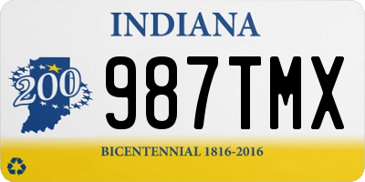 IN license plate 987TMX