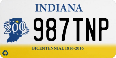 IN license plate 987TNP