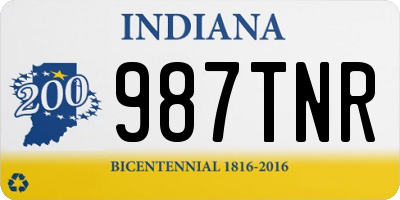 IN license plate 987TNR