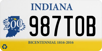 IN license plate 987TOB