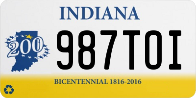 IN license plate 987TOI