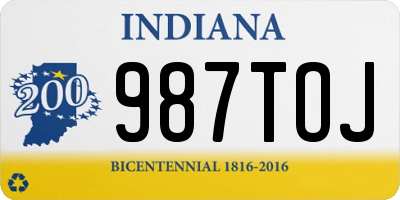 IN license plate 987TOJ