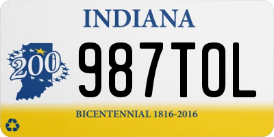 IN license plate 987TOL