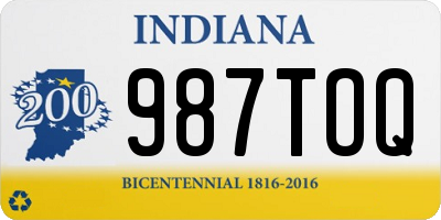 IN license plate 987TOQ