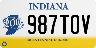 IN license plate 987TOV